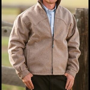 Schaefer Outfitter Arena Jacket Wool Tan Taupe Size X-Large XL